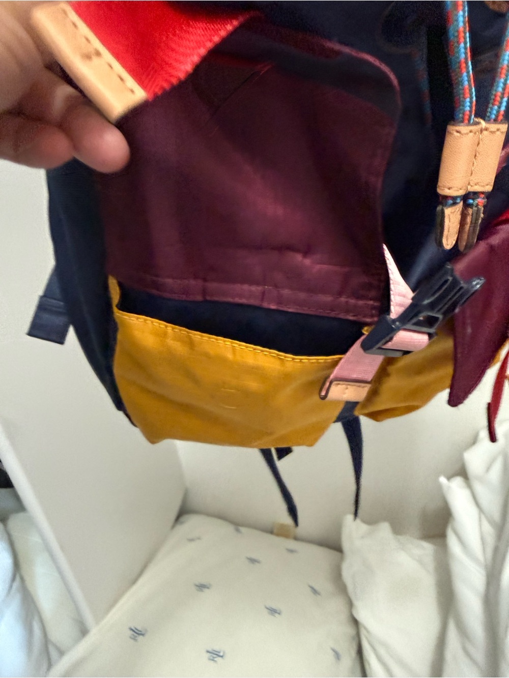 Tory Burch - Riptide Navy Mesh Backpack - Picture 6 of 10